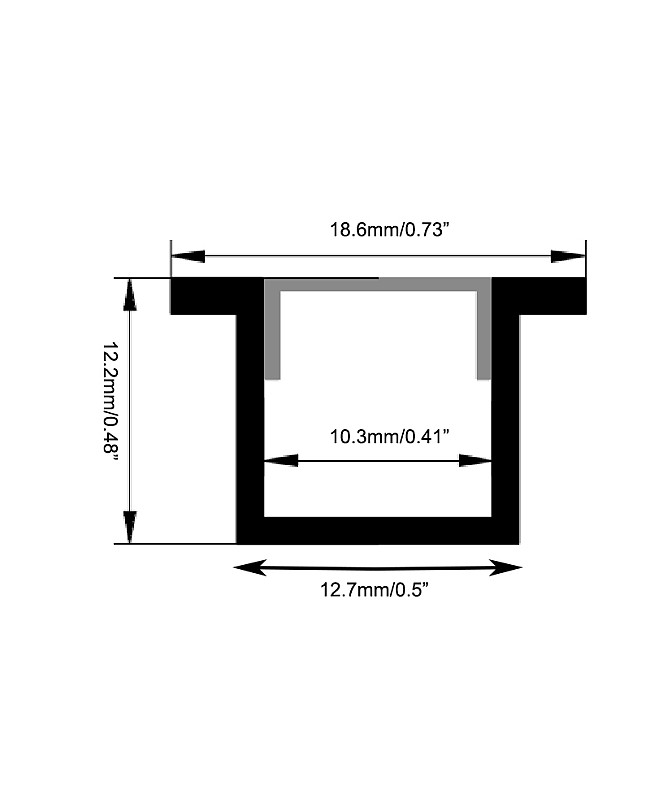 Up Down Bending LED Strip Profile