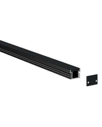 Low Profile Black Recessed Floor LED Channels
