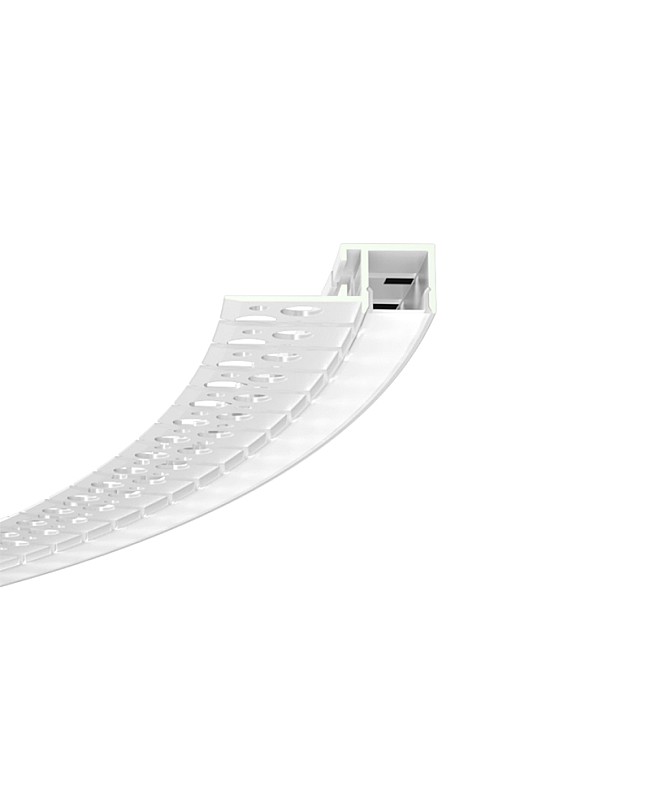 Bendable drywall LED strip channel with silicone diffuser