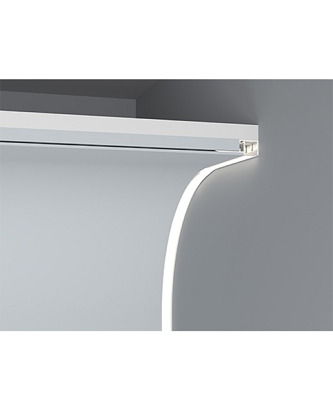 Mud-in bendable LED profiles for linear lighting