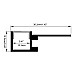 The dimension of low-profile flexible LED channel fro seamless lighting