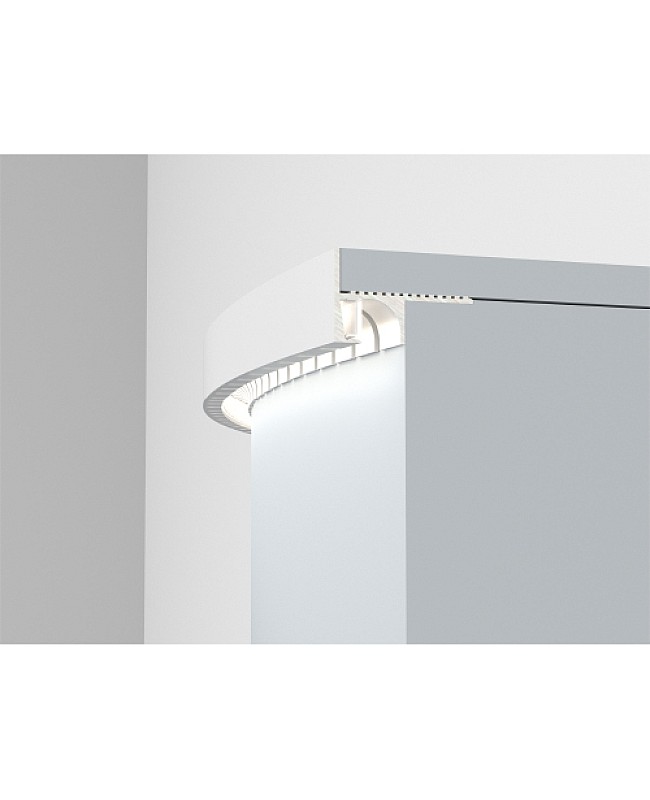 Trimless LED aluminum channels for round step lighting