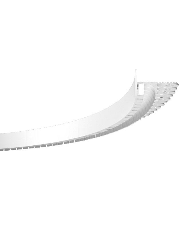 Bendable plasterboard LED strip holders for curved cove lighting