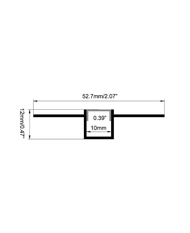 The dimension of bendable plaster-In LED profiles