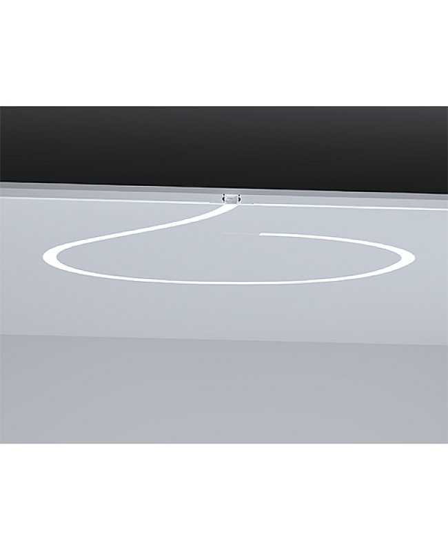 Trimless curved LED alumimnum profiles for ceiling lighting