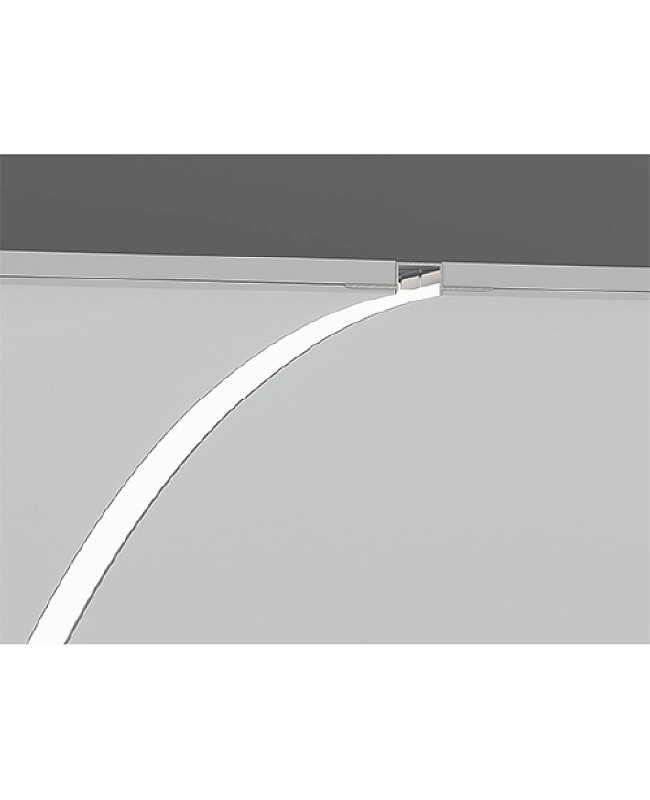 Recessed plasterboard aluminium strip light channels for curved walls