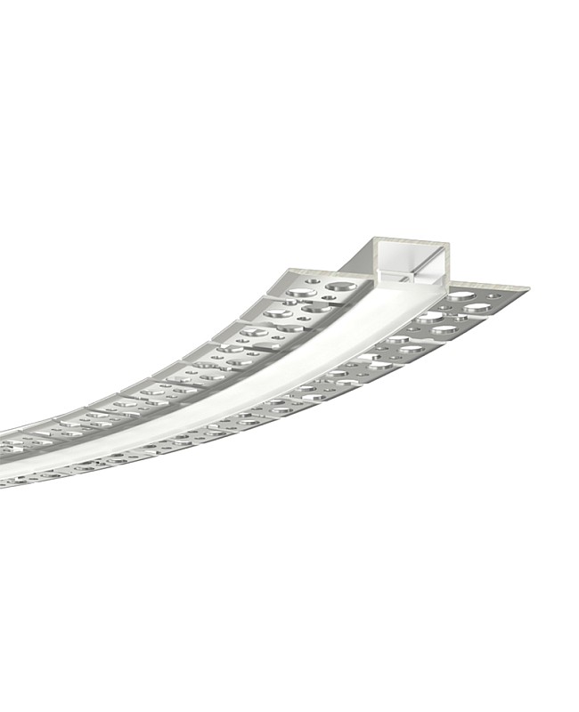 59mm wide bendable aluminum LED channel for plasterboard
