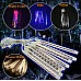 led meteor shower rain lights waterproof 8 tubes string for xmas
