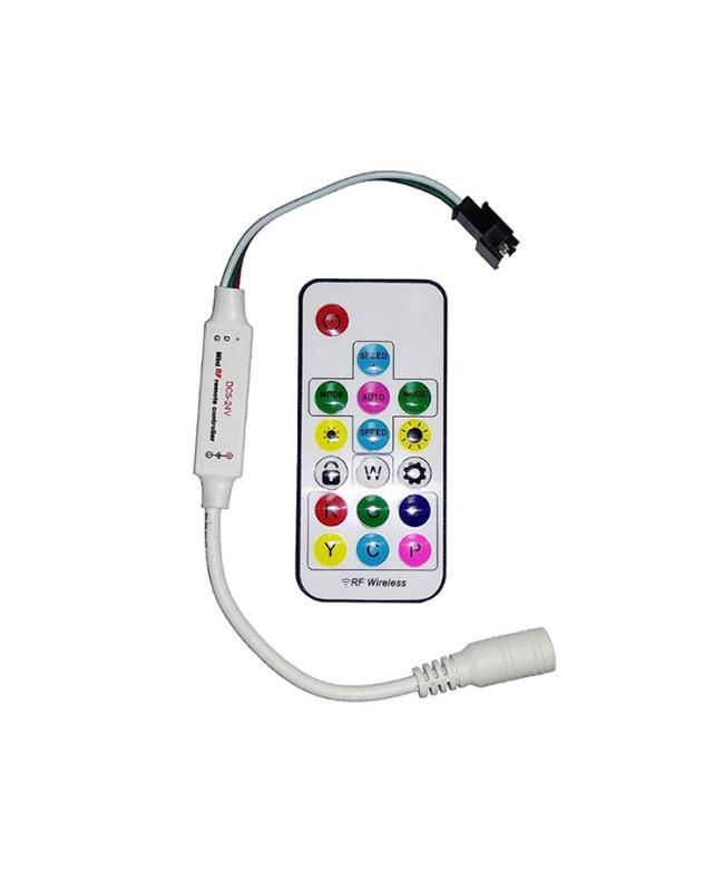 Sp E Mini Inline Spi Led Controller With Keys Rf Remote