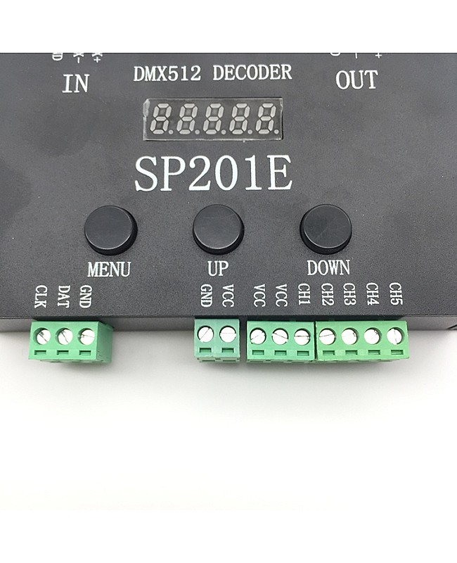 DMX decoder 512 SP201E easy to install with screw terminal for secure wire connection