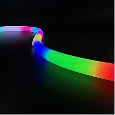 Siliconelight diffuser tubes add addressable LED strip lights for 360 degree light output
