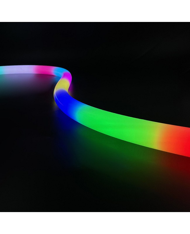 Siliconelight diffuser tubes add addressable LED strip lights for 360 degree light output