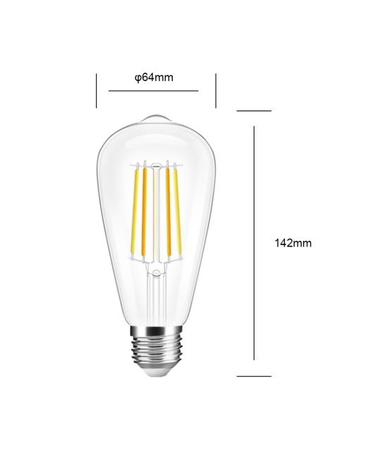 7W ST64 Gledopto Zigbee Pro Filament Light Bulbs