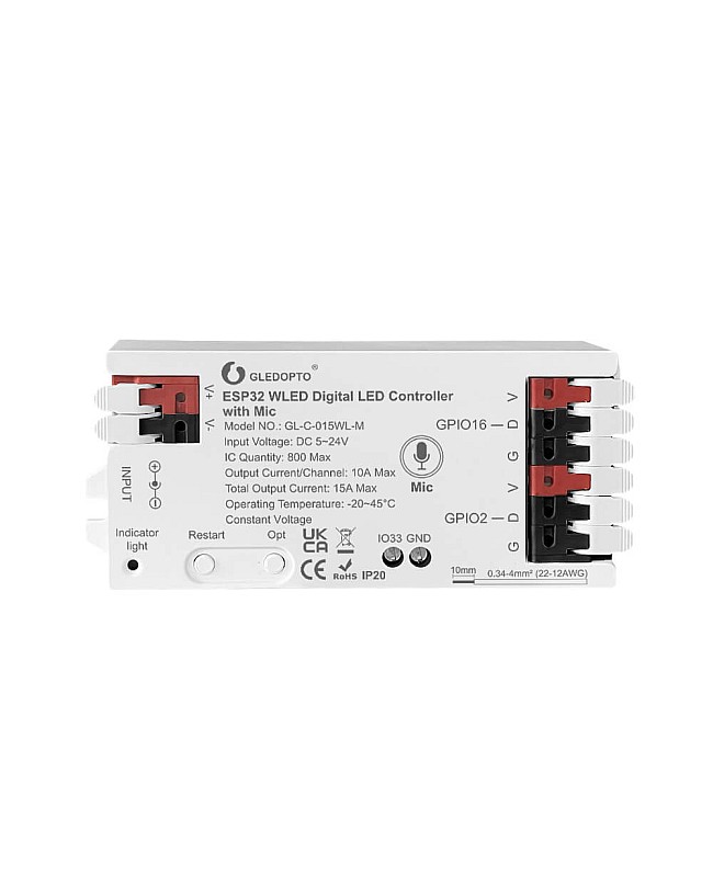 Gledopto WLED digital ESP32 controller