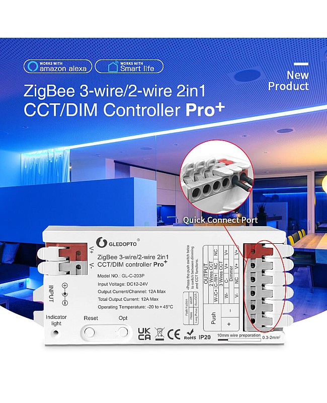 2 Wire Dual White LED Controller