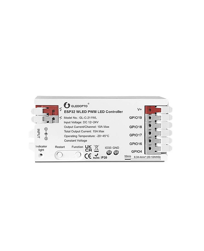 Gledopto ESP32 WLED PWM LED controller