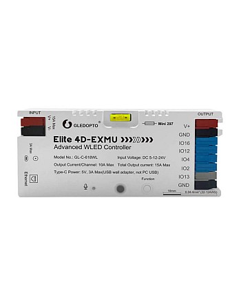 Gledoptio elite advanced ESP32 WLED controller with 4 output ports