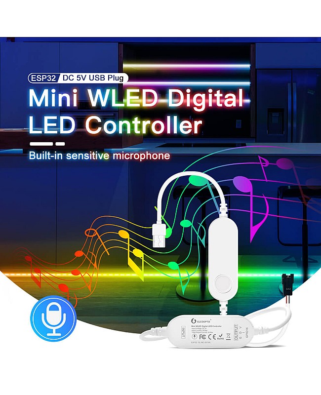 Mini inline ESP32 WLED controller