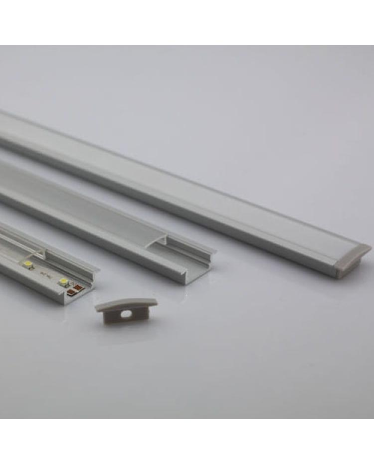 Super Slim 8mm U Shape Strip Aluminium LED Profil For Millwork Or Drywall