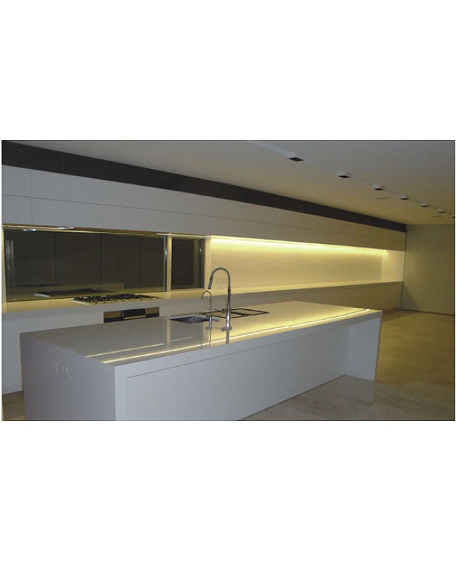 Kitchen cabinet LED light channels