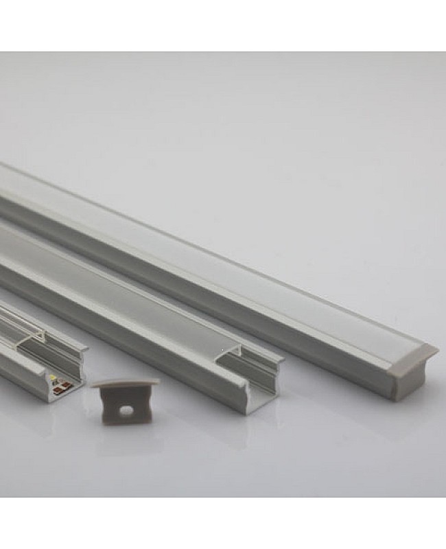 Slim recess LED strip channel with diffusers, and end caps