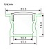 The dimension of recessed LED strip profiles