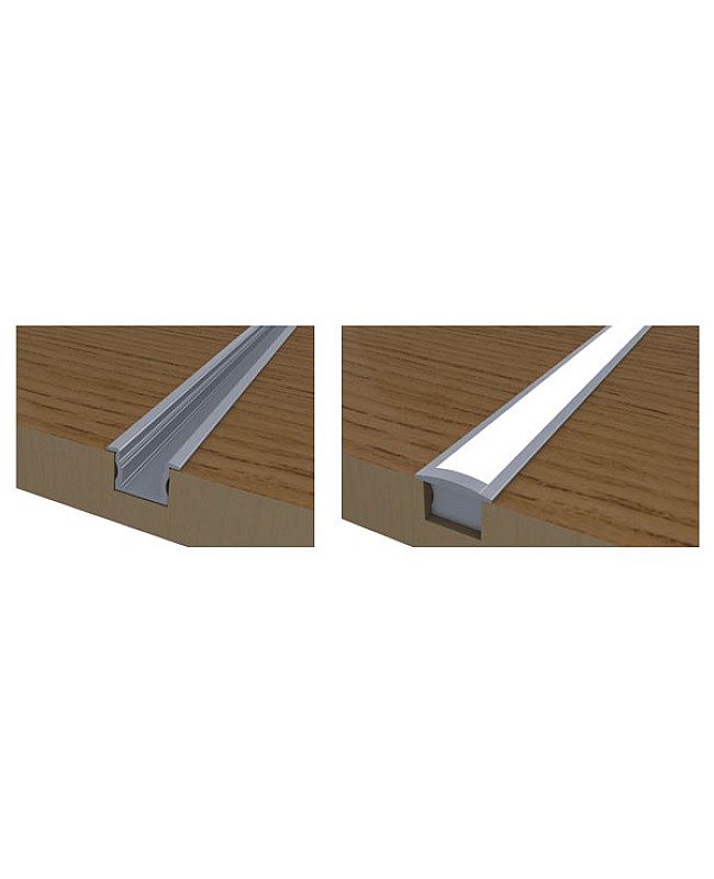 Flush mount LED strip profiles