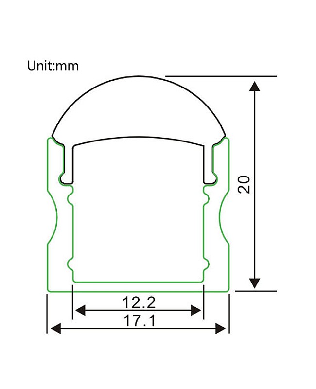led strip profile plastic