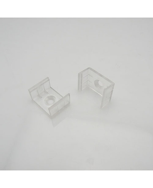 Plastic LED channel mounting clips