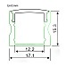 The dimension of LED strip channels