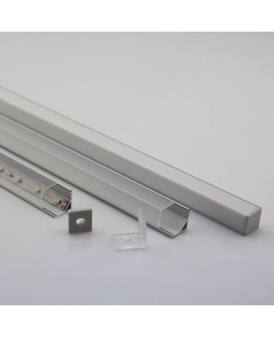 Corner Mounted Square Alu LED Profile