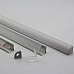 Silver corner LED profile with end caps and mounting clips