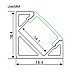 The dimension of the LED corner lighting profiles