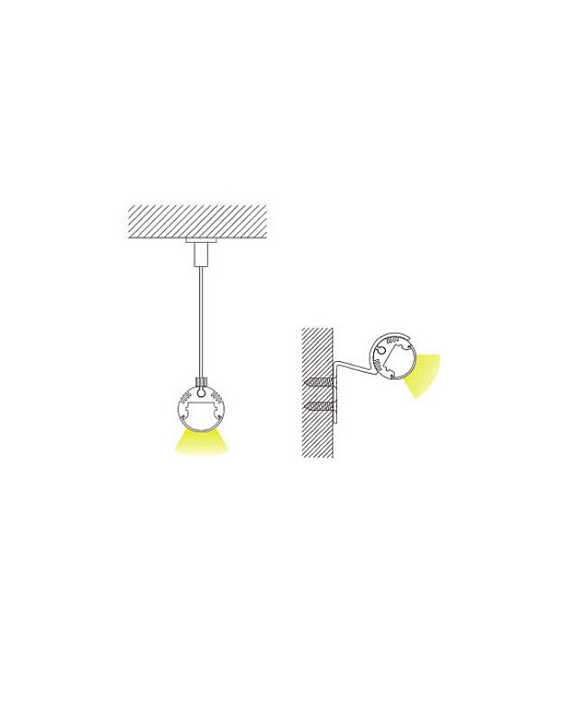 The installation methods of low profile round LED extrusion