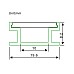 The dimension of low profile floor lighting profiles