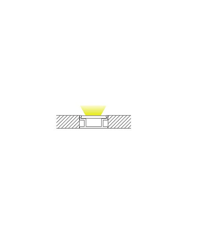 The recessed flat LED floor channel provide upward lighting