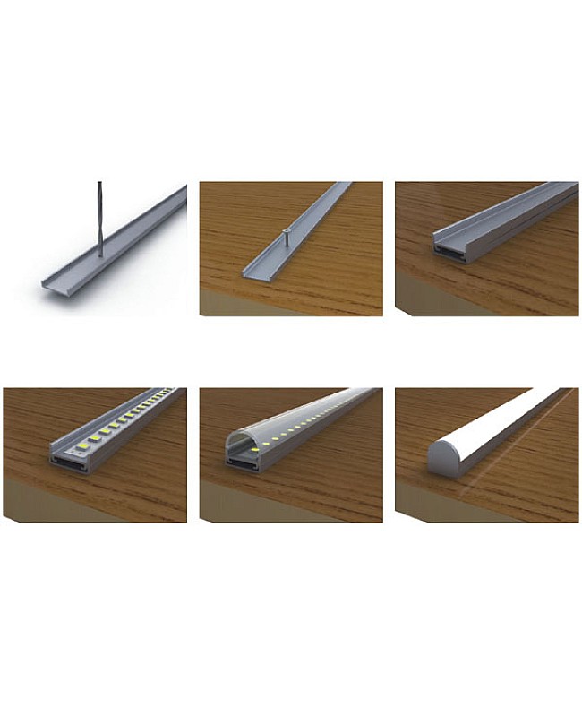 The installation steps of surface mounted LED channel U shape aluminum