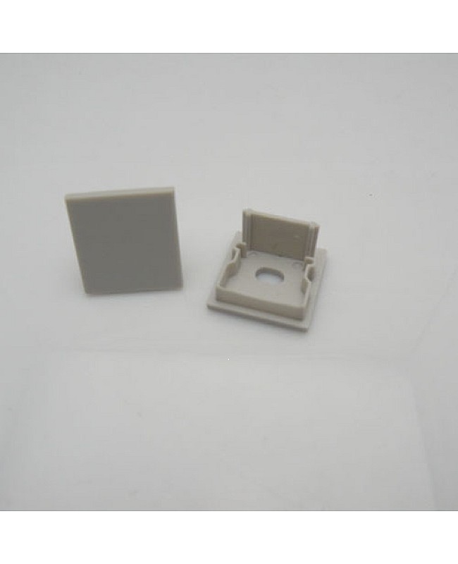 End caps with and without wire holes for LED lights profiles