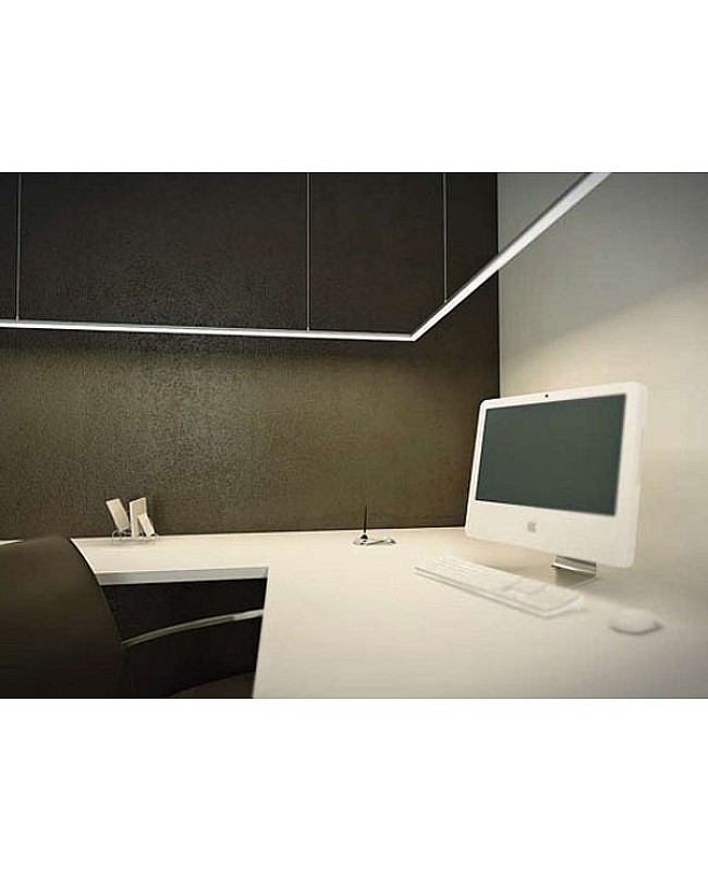 The LED light channels installed as task lighting