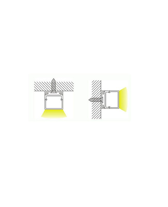 The methods of installing the LED ribbon profiles