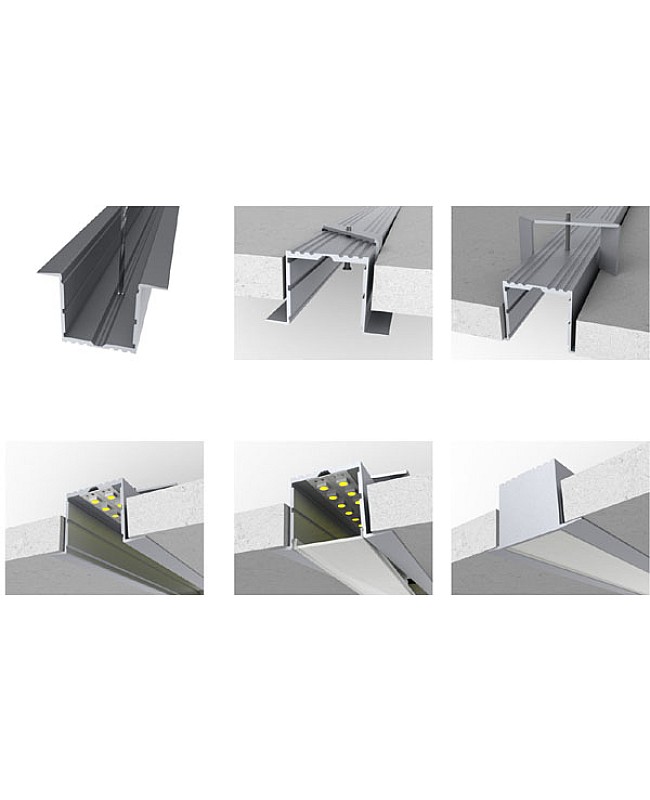 recessed led strip lighting channel