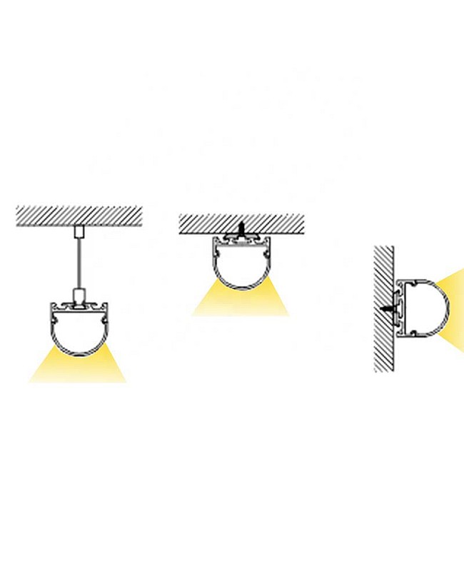 Suspended LED Strip Mounting Channel