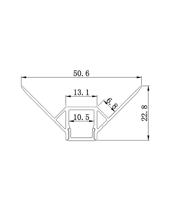 Trimless LED Drywall Profile Size