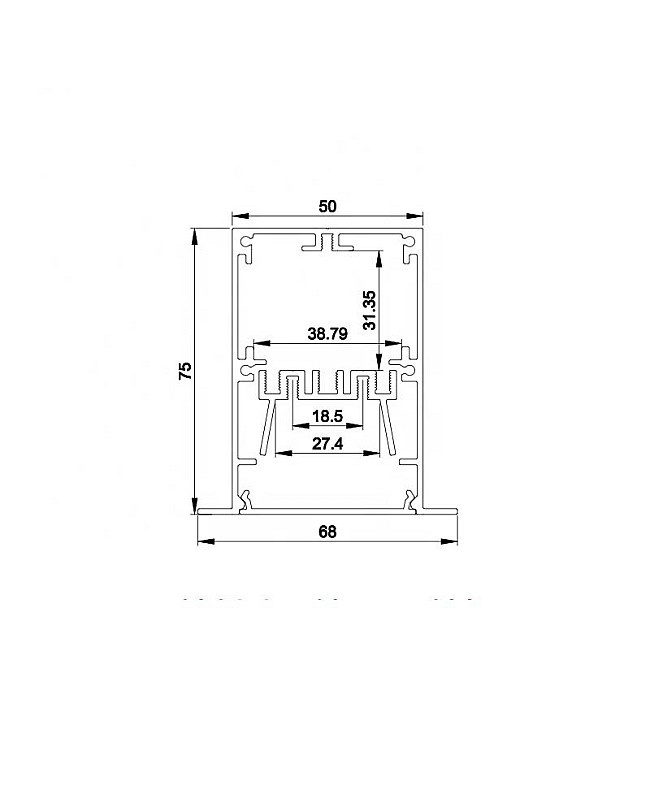 Recessed Strip Light Diffuser