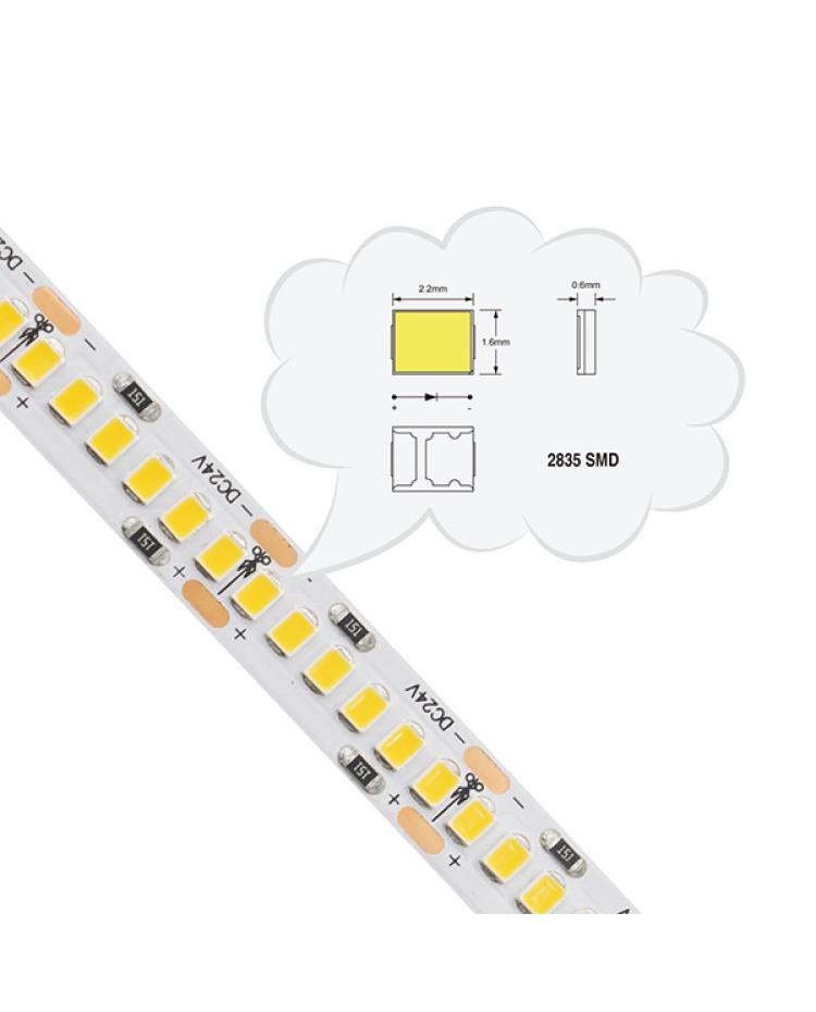 LED strip PREMIUM 24V DC, diodes type 2835, IP20 MADE IN POLAND