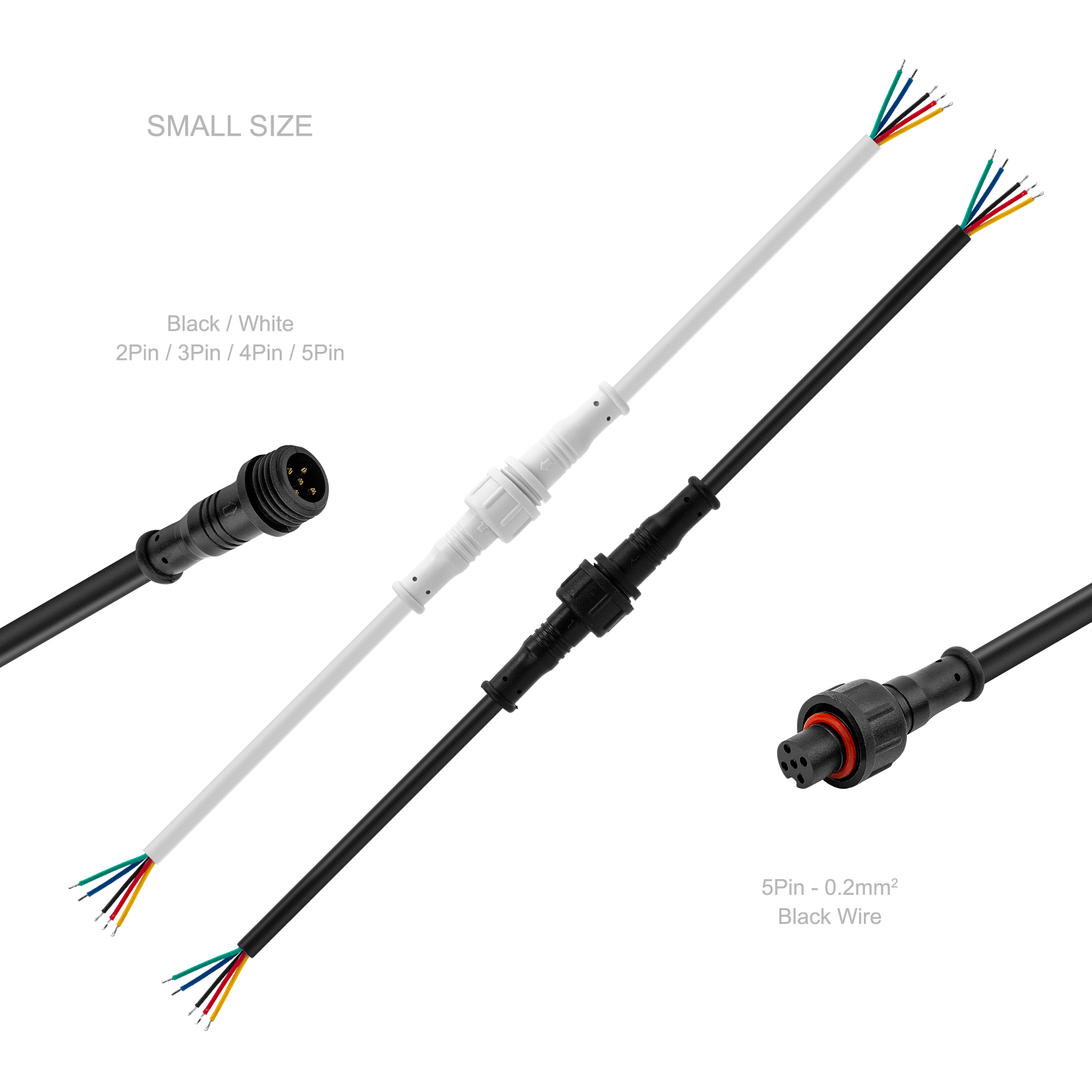 Engineering 5pin waterproof LED connector