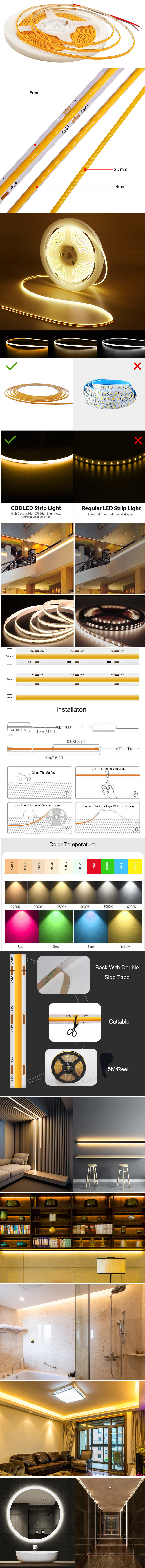 The details of advantage of COB LED flexible strip