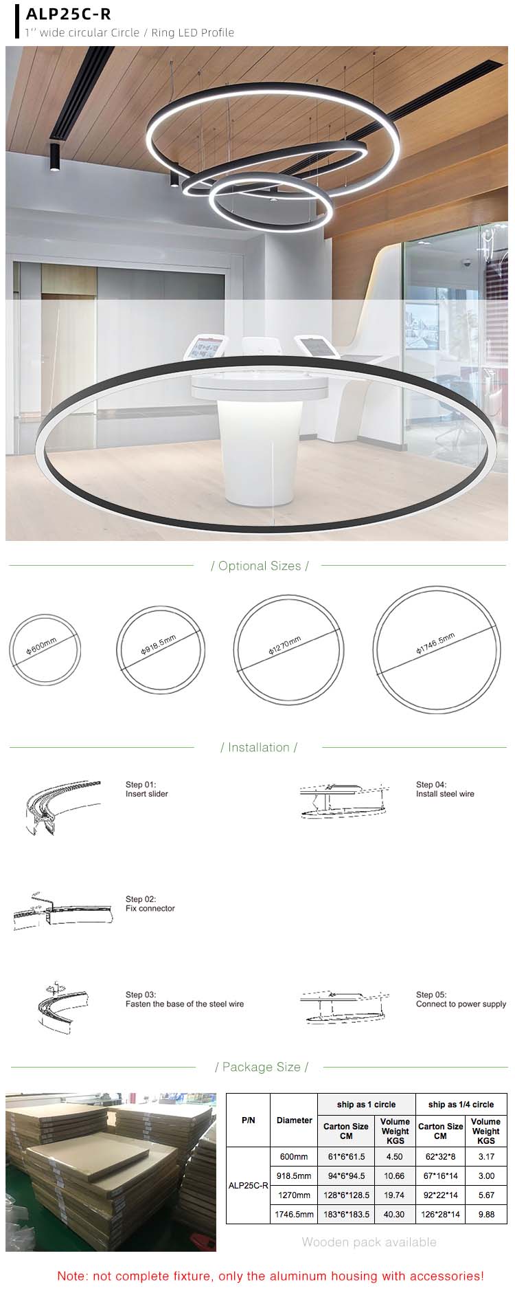 Ring LED Strip Lighting Channel