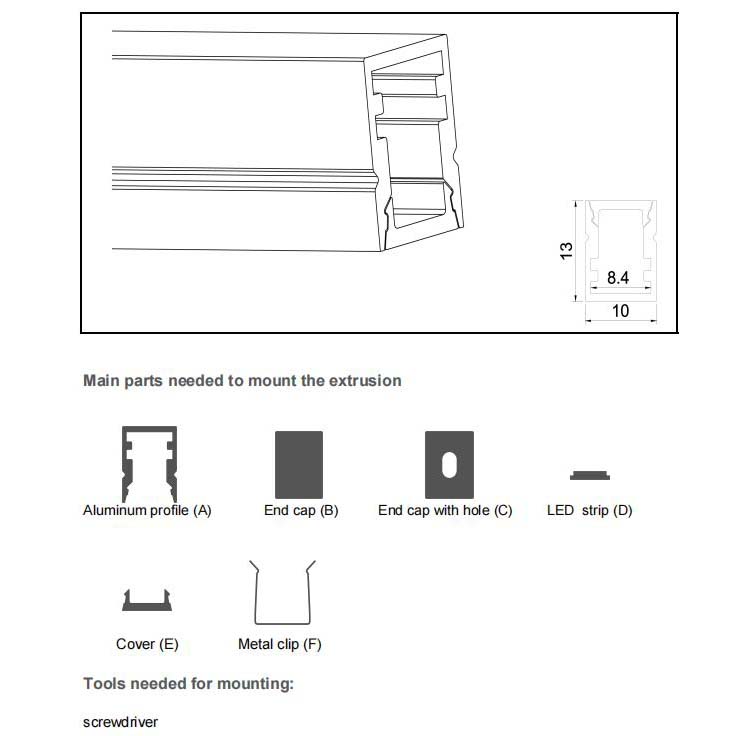 Recessed Mounted Aluminium Extrusions For Living Room Lighting