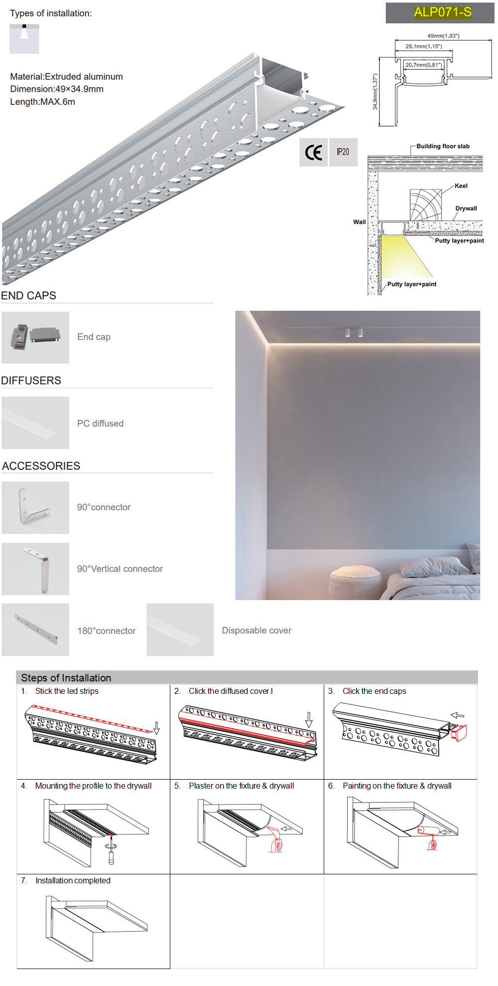 Trimless Wall Recessed Channels